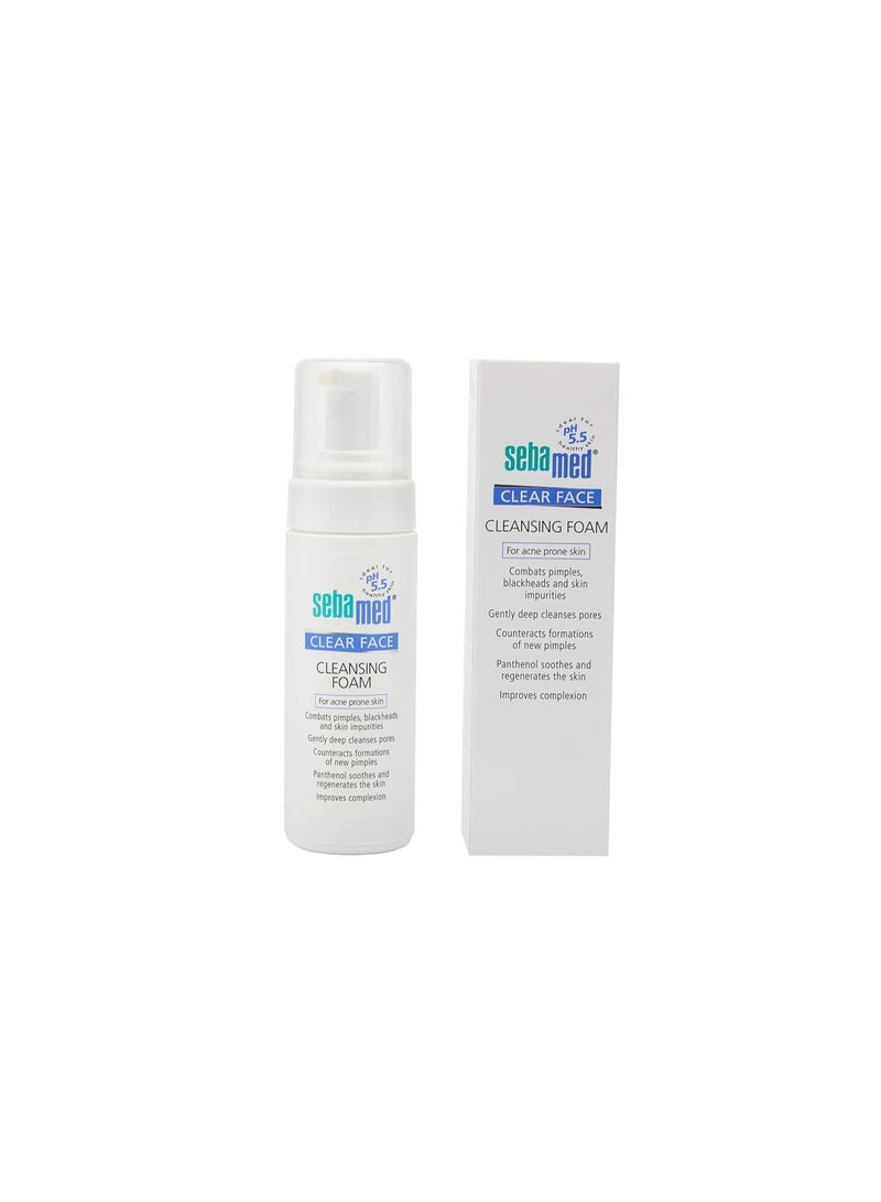 SebaMed SPF 30 Lip Defense Stick, 4.8G And Clear Face Cleansing Foam, 150Ml, Dry Skin - Image 2